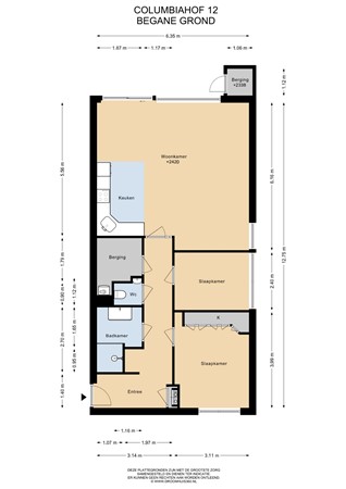 Floorplan - Columbiahof 12, 1431 PA Aalsmeer
